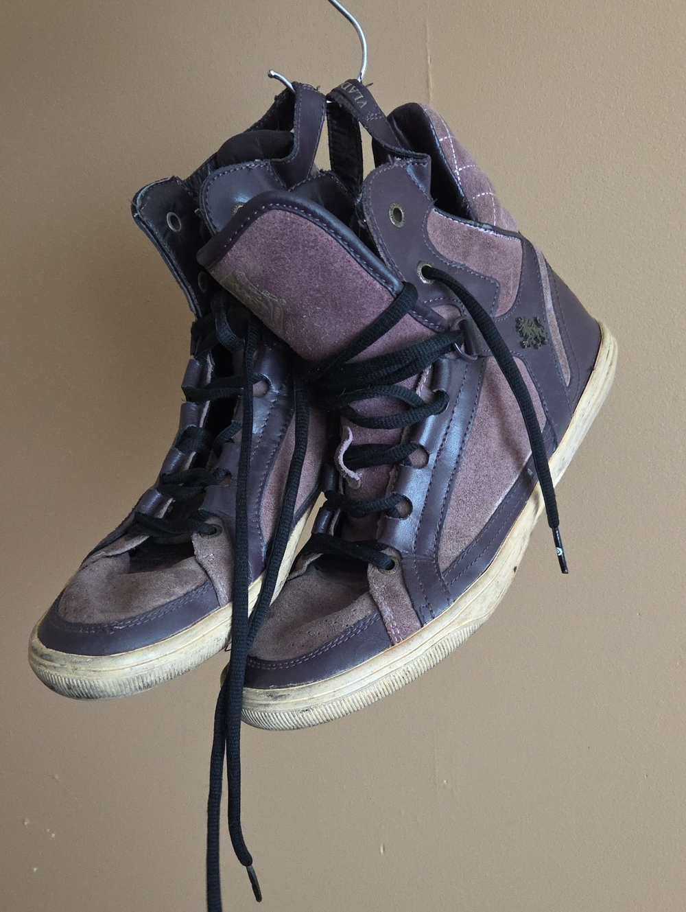 Mens Vintage High-Top Vlado Sneakers Purple Suede